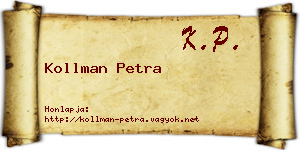 Kollman Petra névjegykártya